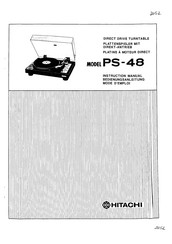 Hitachi PS-48 Bedienungsanleitung