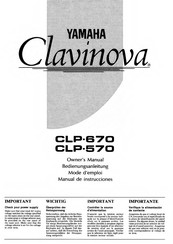 Yamaha Clavinova CLP-570 Bedienungsanleitung