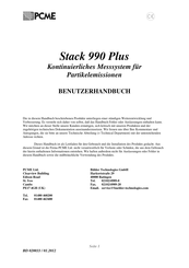 PCME Stack 990 Plus Benutzerhandbuch