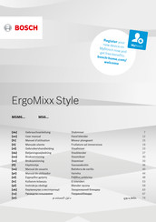 Bosch ErgoMixx Style MSM6 Serie Gebrauchsanleitung