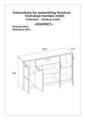 Agata Meble DOORSET 4d1s Bedienungsanleitung