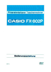 Casio FX-802P Betriebsanleitung