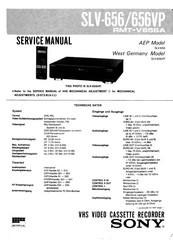 Sony SLV-656 Serviceanleitung