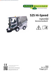 Tennant Green Machines 525 Hi-Speed Benutzerhandbuch