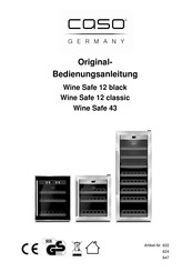 Caso Germany Wine Safe 12 classic Original Bedienungsanleitung