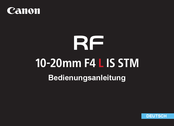 Canon RF 10-20mm F4 L IS STM Bedienungsanleitung