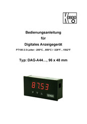 Kobold DAG-A44 Serie Bedienungsanleitung