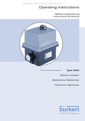bürkert 3003 Bedienungsanleitung