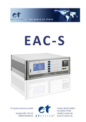 ET System EAC-S 2000 Bedienungsanleitung