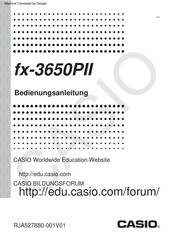 Casio fx-3650PII Bedienungsanleitung