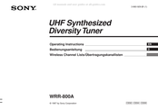Sony WRR-800A Bedienungsanleitung