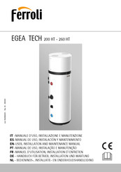 Ferroli EGEA TECH 200 HT Handbuch Für Betrieb Und Installation