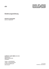 Jung 214201SR Bedienungsanleitung