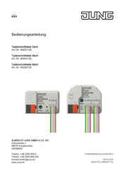 Jung 400021SE Bedienungsanleitung