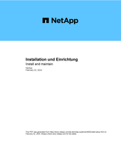 NetApp AFF C800 Installation Und Einrichtung