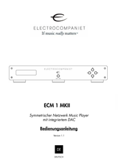 ELECTROCOMPANIET ECM 1 MKII Bedienungsanleitung