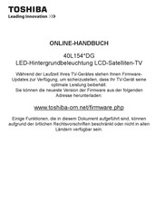 Toshiba 40L154 DG Serie Online-Handbuch