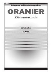 Oranier FLA 4-60 Bedienungs- Und Installationsanleitung