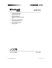 Einhell HOME GH-DP 7835 Originalbetriebsanleitung