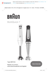 Braun MultiQuick 7 MQ 7035I WH Bedienungsanleitung