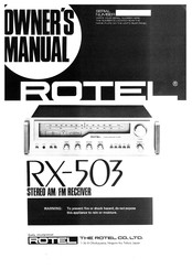 Rotel RX-503 Bedienungsanleitung