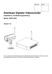 Smartwares WDVR-2AQ Installations- Und Bedienungsanleitung