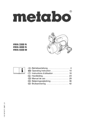 Metabo HWA 4000 N Betriebsanleitung