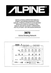 Alpine 3672 Einbau- Und Bedienungsanleitung