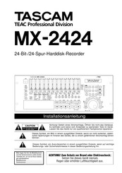 Tascam MX-2424 Installationsanleitung