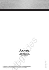 Hama 00038779 Bedienungsanleitung