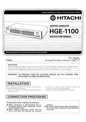 Hitachi HGE 1100 Serviceanleitung