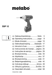 Metabo SSP 12 Gebrauchsanleitung