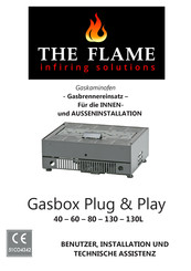 THE FLAME Gasbox Plug & Play 40 Benutzer, Installation Und Technischer Kundendienst
