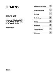 Siemens SIMATIC NET SCALANCE W74 1 Serie Betriebsanleitung