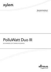 Xylem Sensus PolluWatt Duo III Benutzerhandbuch