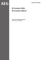 AEG IR Comfort 2024 Bedienung Und Installation