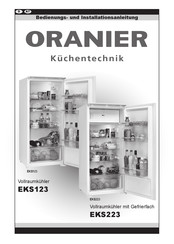 Oranier EKS123 Bedienungs- Und Installationsanleitung