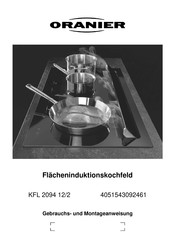 Oranier KFL 2094 12/2 Gebrauchs- Und Montageanweisung