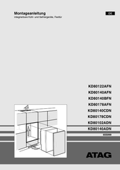 Atag KD80178CDN Montageanleitung