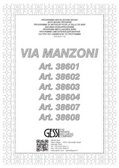 Gessi VIA MANZONI 38608 Bedienungsanleitung