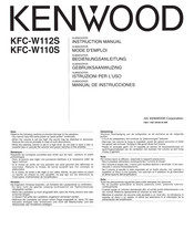 Kenwood KFC-W110S Bedienungsanleitung