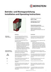 Bernstein 6075111020 Betriebs- Und Montageanleitung