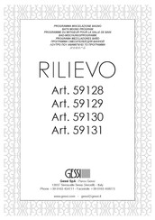 Gessi RILIEVO 59128 Bedienungsanleitung