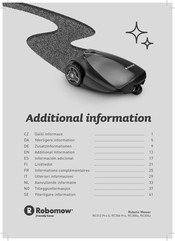 Robomow RC312 Pro S Zusatzinformationen