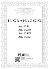 Gessi INGRANAGGIO 63541 Bedienungsanleitung