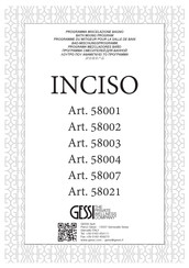Gessi INCISO 58001 Bedienungsanleitung
