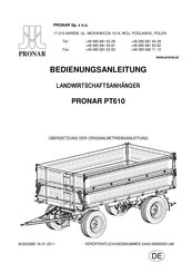 PRONAR PT610 Bedienungsanleitung