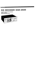 Sony SQD-2020 Bedienungsanleitung