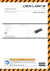 Atlas Copco LZB33-L-A007-20 Sicherheitshinweise