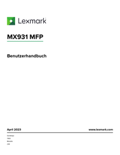 Lexmark MX931 MFP Benutzerhandbuch